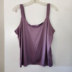 Mauve satin tank top, vintage y2k NEW with tags